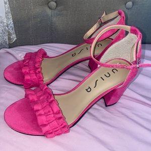 Fuscia Pink Block Heel Unisa Heel